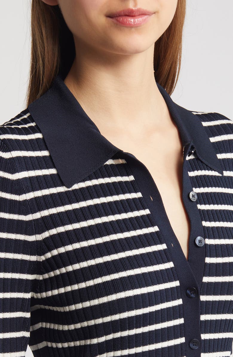 BOSS Filblue Stripe Long Sleeve Dress, Alternate, color, Black Stripe