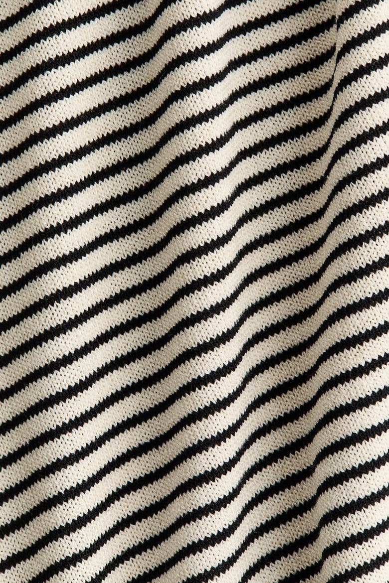 Loose-fit Sweater, Alternate, color, Cream/black striped