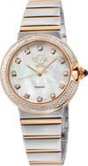 GEVRIL Sorrento Swiss Quartz Diamond Bracelet Watch, 32mm