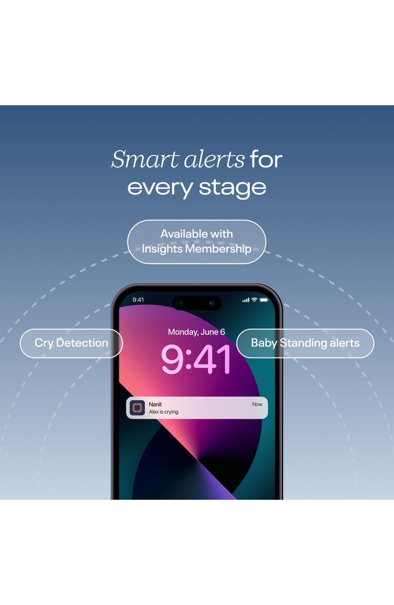 Nanit Pro Smart Baby Monitor & Floor Stand, Alternate, color, White