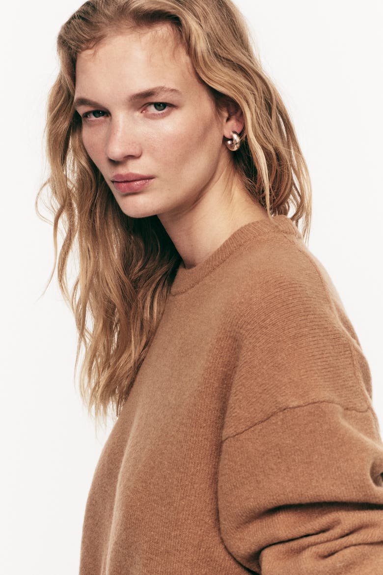Oversized Jumper, Main, color, Dark beige