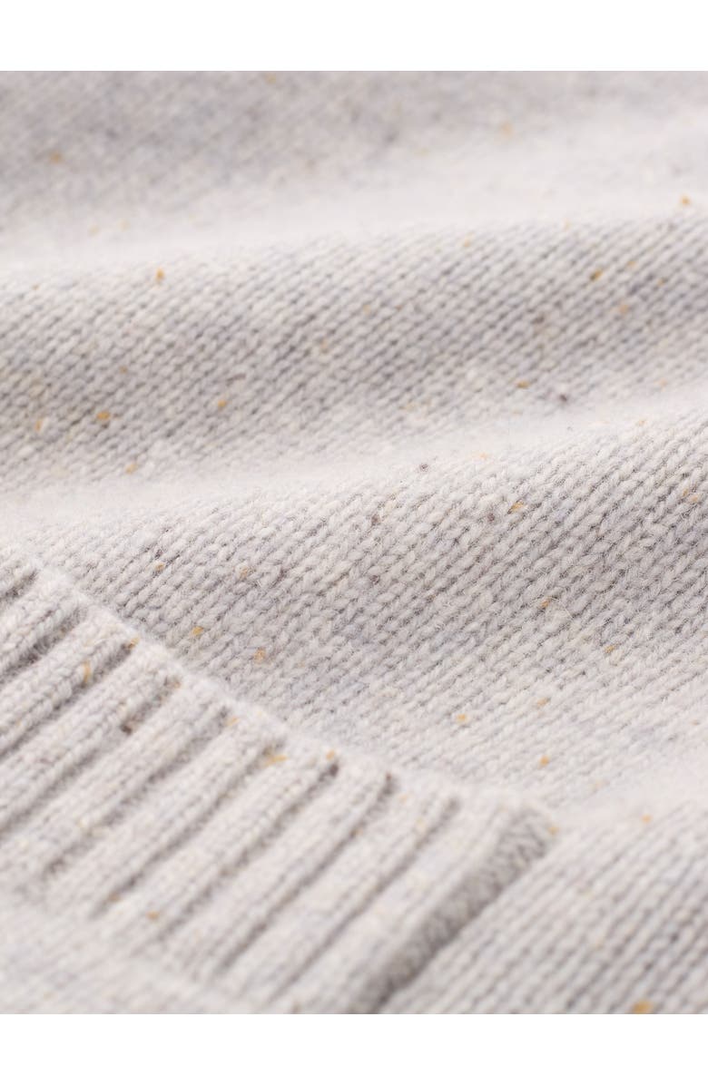 Celtic & Co. Flecked Patch Pocket Sweater, Alternate, color, Light Grey