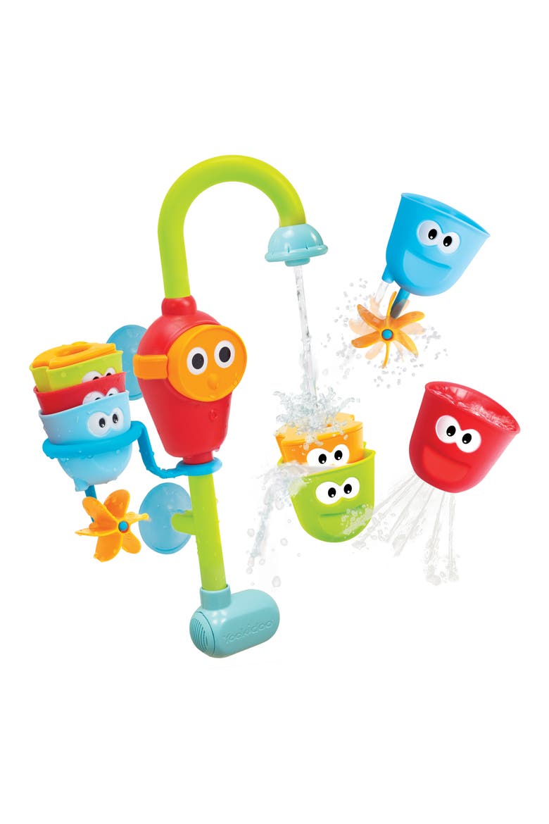 Flow 'N' Fill Spout Bath Toy, Main, color, GREEN