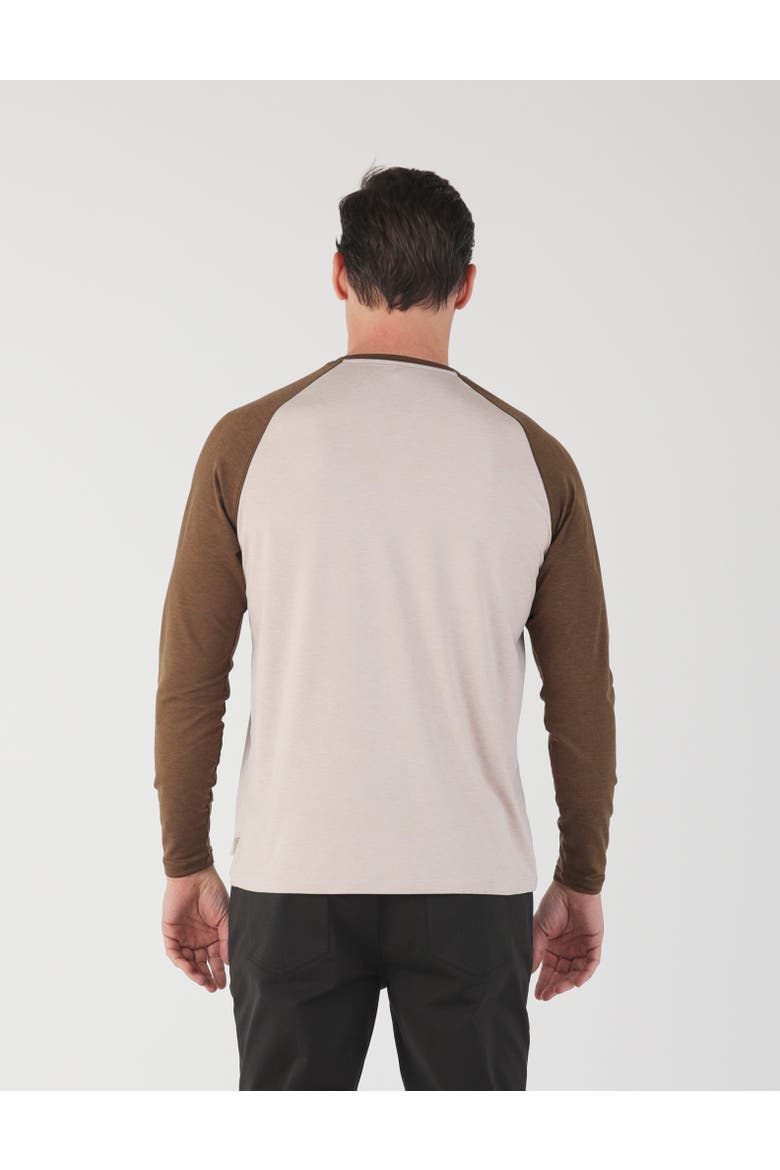 Slider Raglan Crew Neck, Alternate, color, Oatmilk/Chocolate