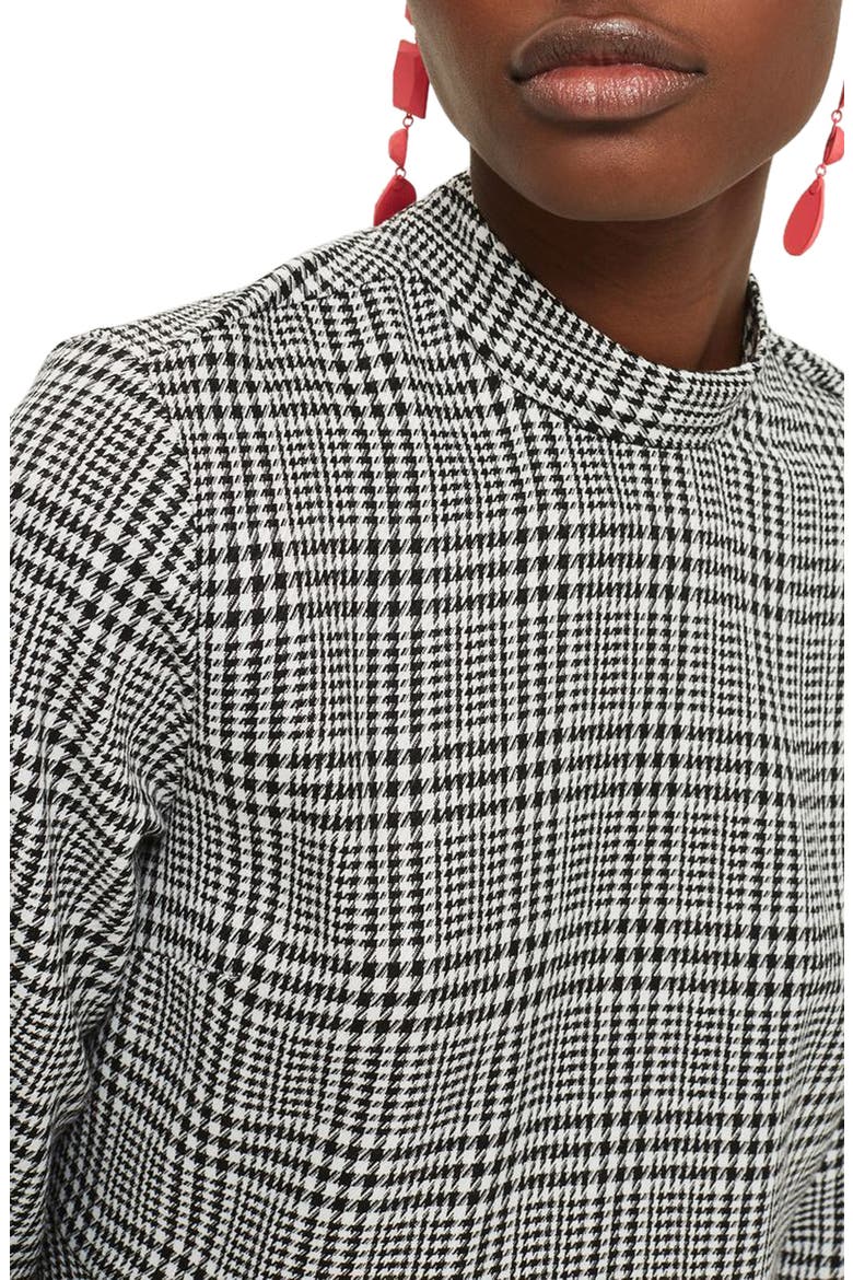 Check Peplum Blouse, Alternate, color, GREY MULTI