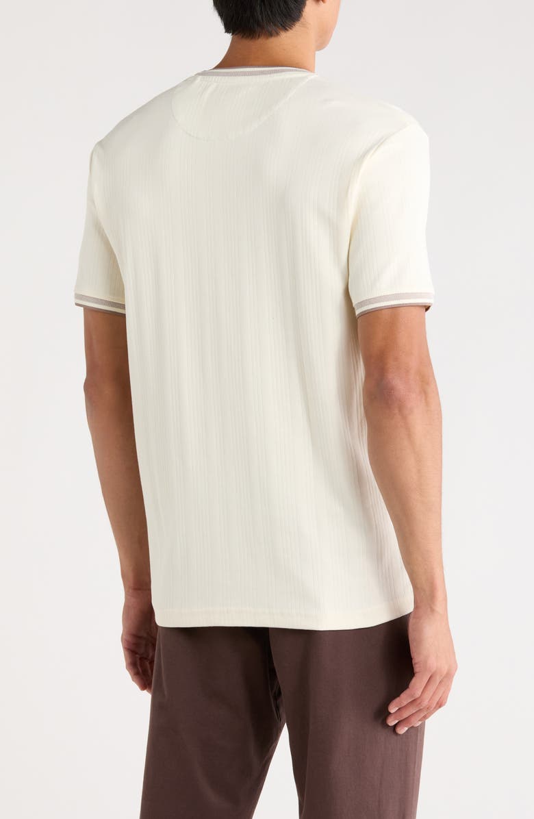 DENIM AND FLOWER Textured Knit T-Shirt, Alternate, color, Cream