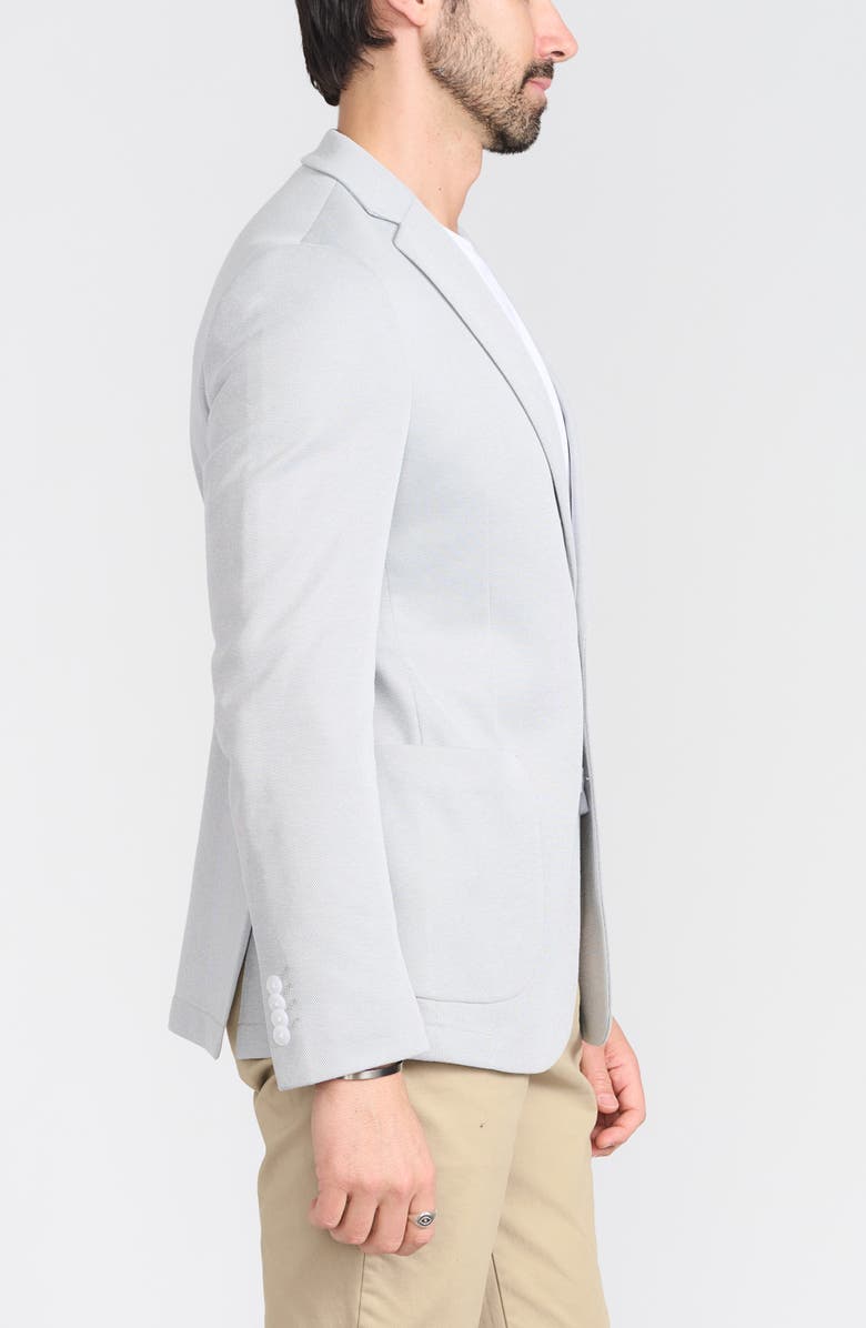 SAVILE ROW CO Piqué Knit Sport Coat, Alternate, color, Grey