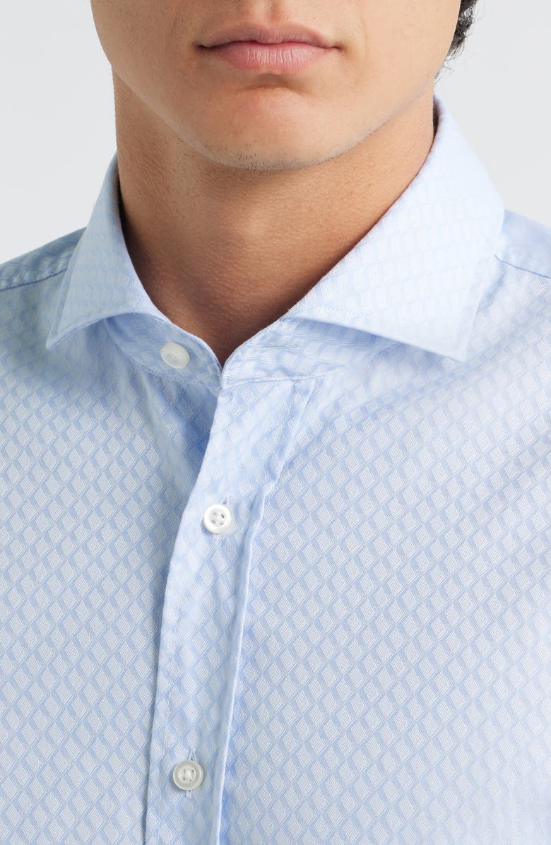 BOSS Hank Slim Fit Cotton Dress Shirt, Alternate, color, Light/ Pastel Blue