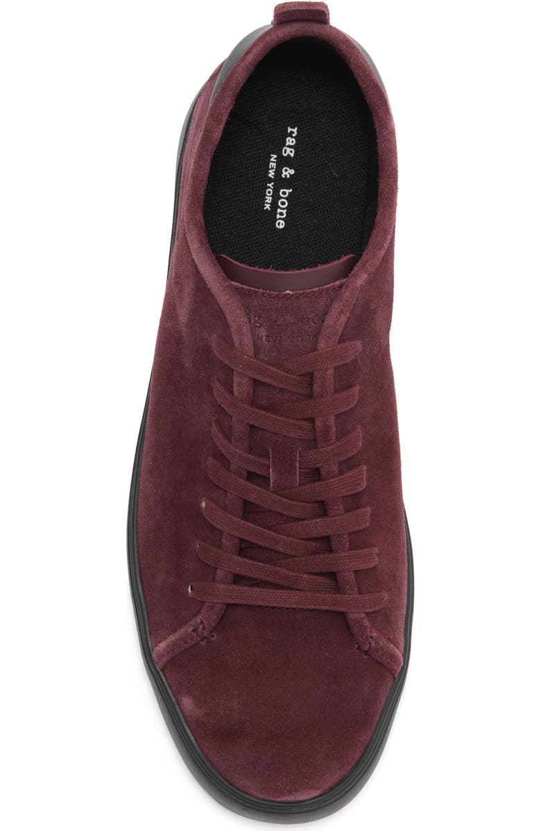 rag & bone Perry Sneaker, Alternate, color, Wine Suede