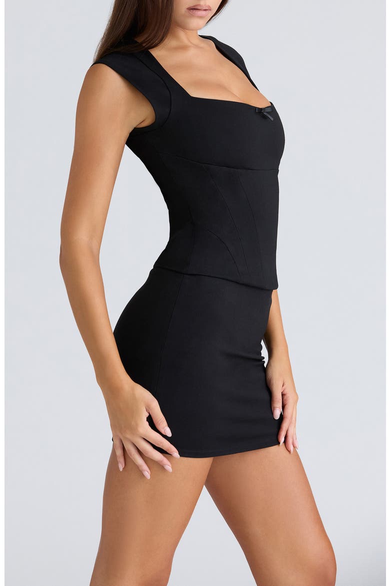 The Mini Skirt Ponte Skort, Alternate, color, BLACK