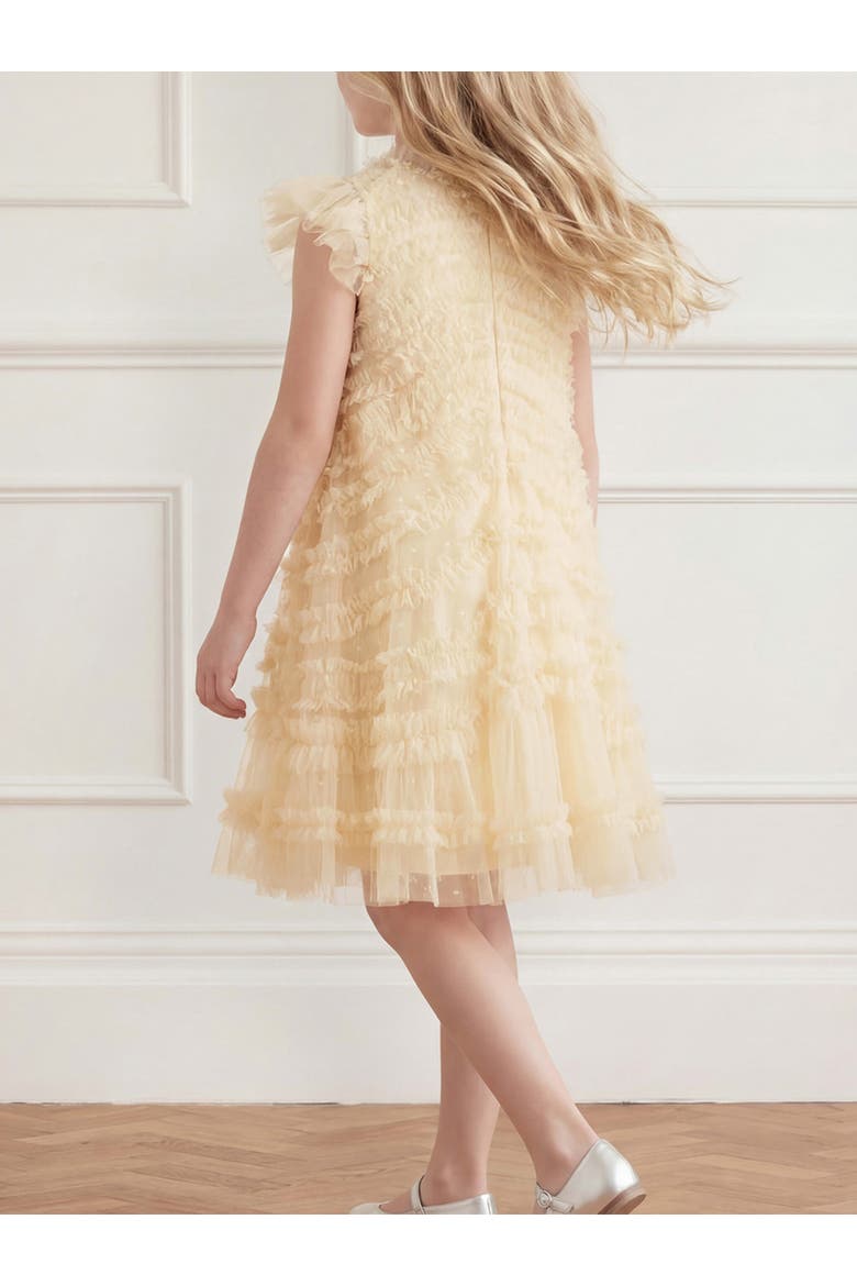 Amara Ruffle Sleeve Kids DressToddler, Little Kid, Big Kid, Alternate, color, Lemon Sorbet