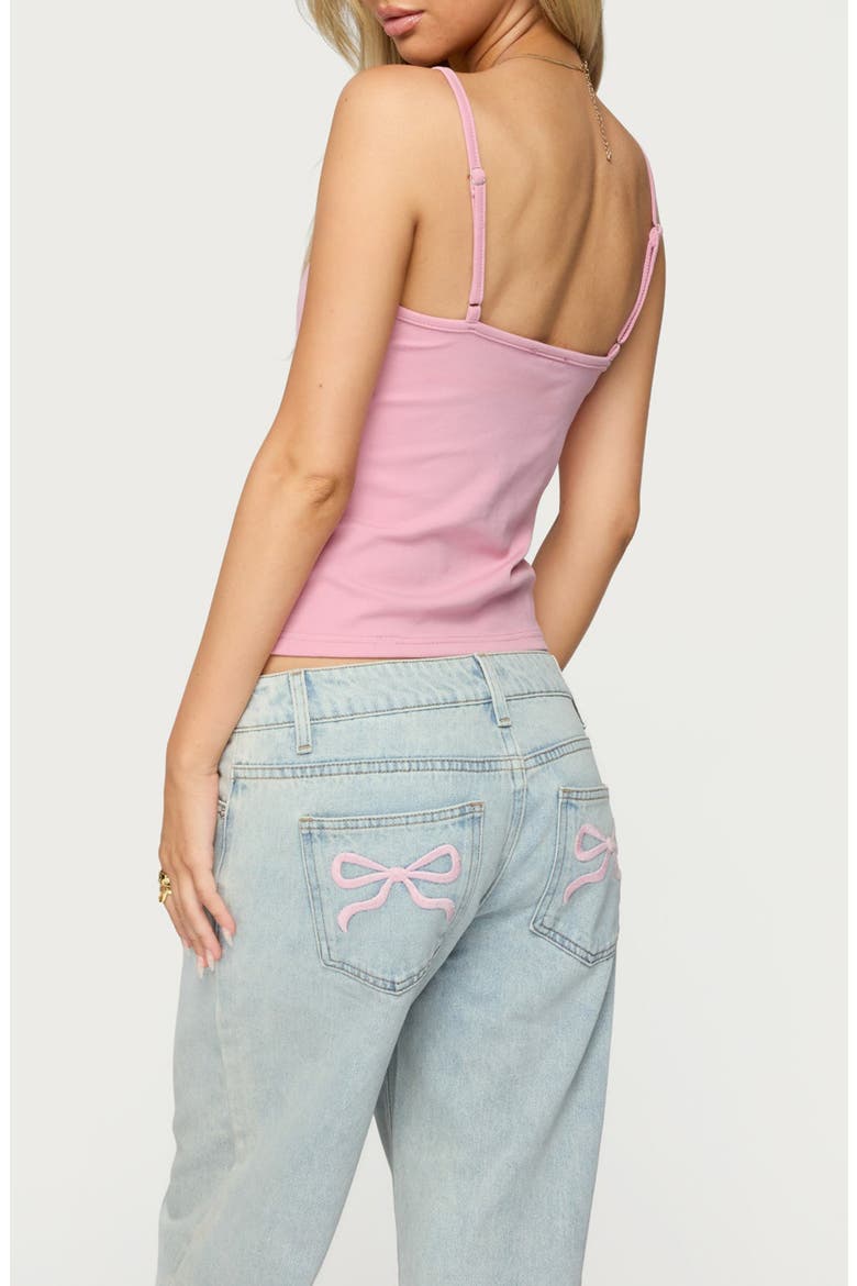 Deanna Stretch Cotton Crop Camisole, Alternate, color, PINK