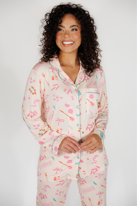 Long Sleeve & Cropped Pant Pajama Set