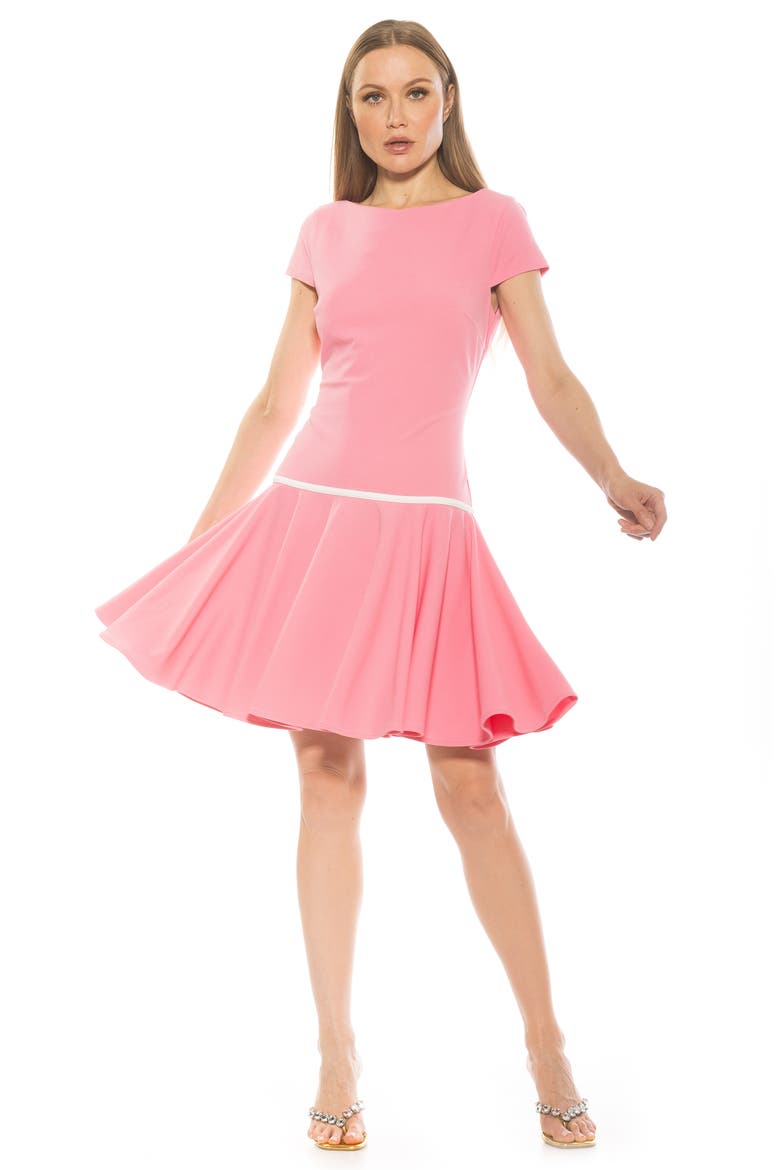 Drop Waist Dress, Alternate, color, PINK