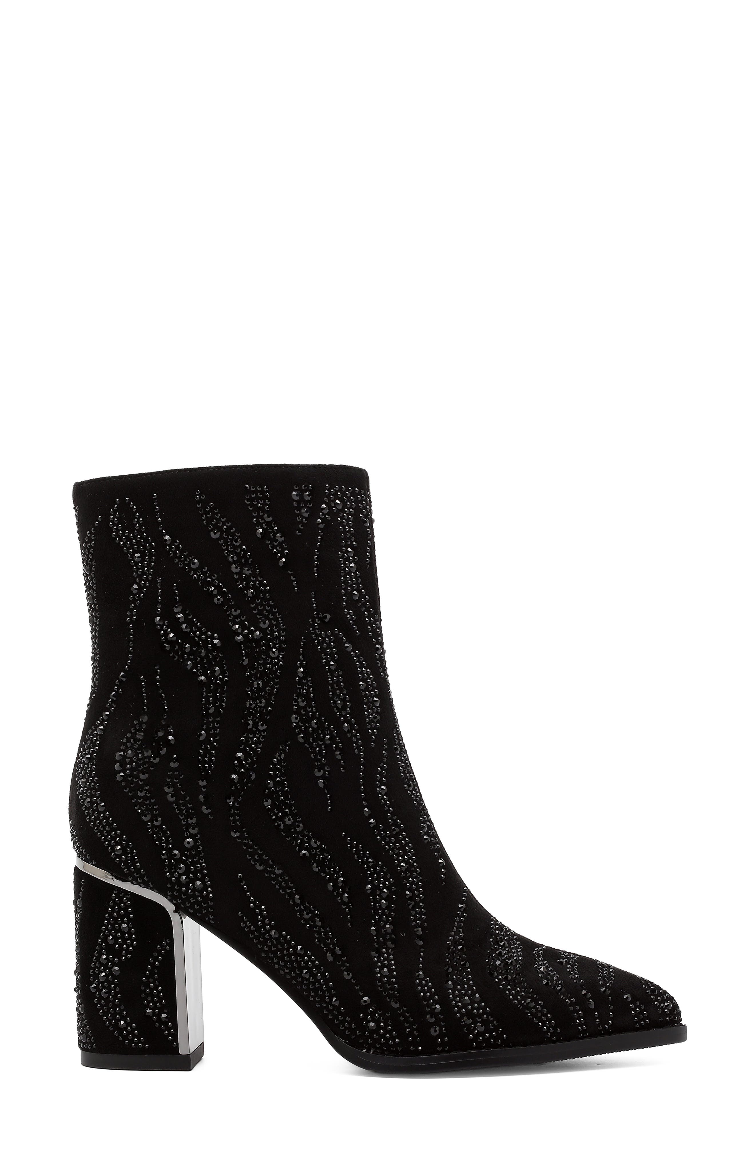 Goldie Pointed Toe Bootie, Alternate, color, BLACK