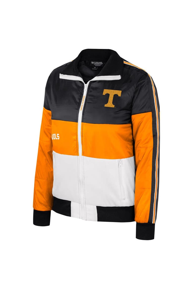 Women's The Wild Collective  Tennessee Orange Tennessee Volunteers Color-Block Puffer Full-Zip Jacket, Alternate, color, Tennessee Orange