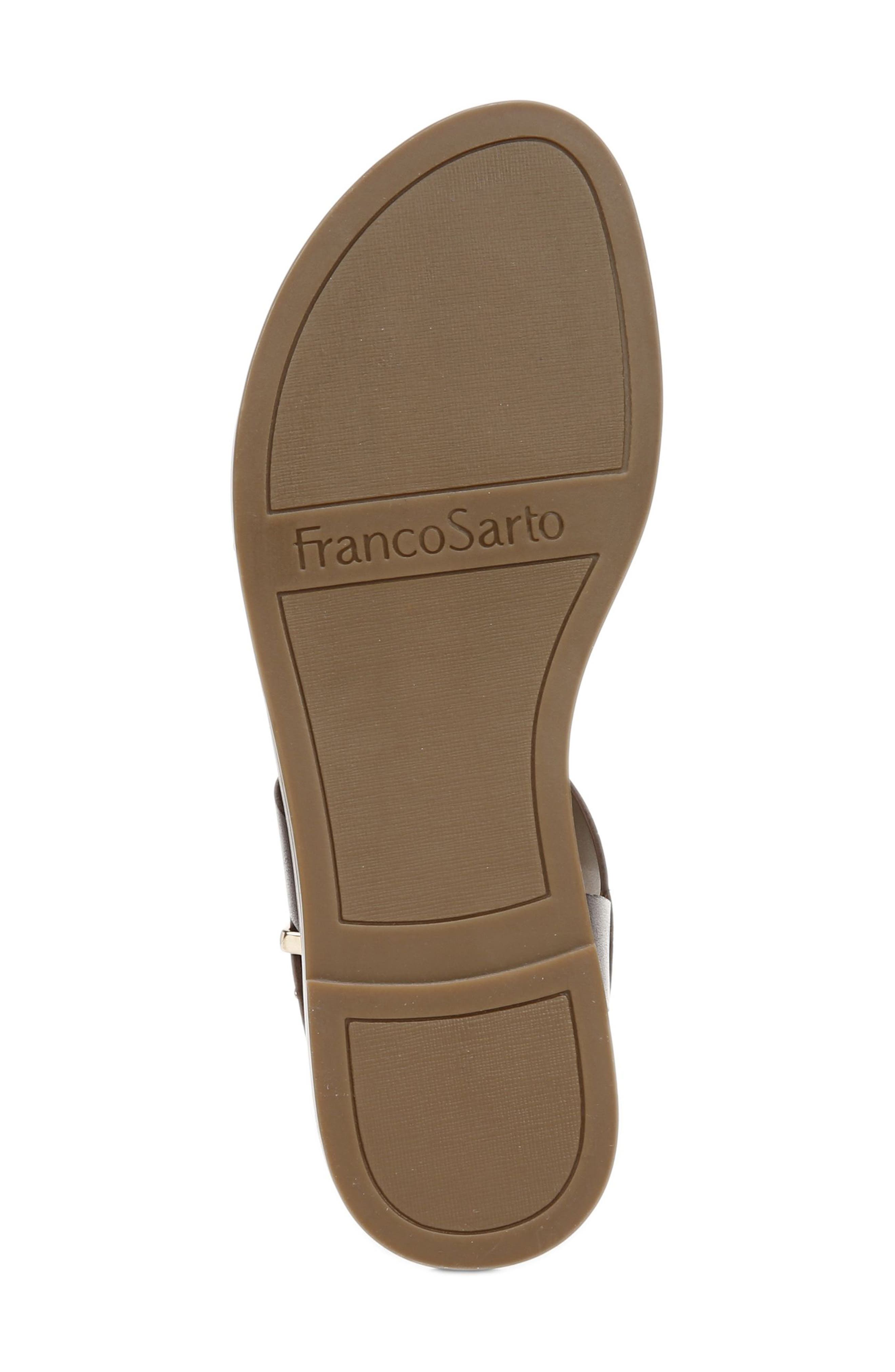 Franco Sarto Glenni Sandal, Alternate, color, Dark Brown Leather