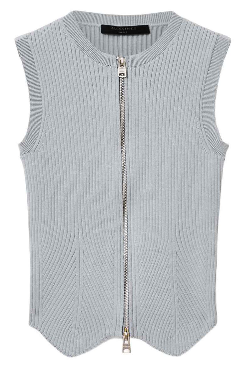 Cruz Rib Knit Sweater Vest, Alternate, color, STEEL BLUE