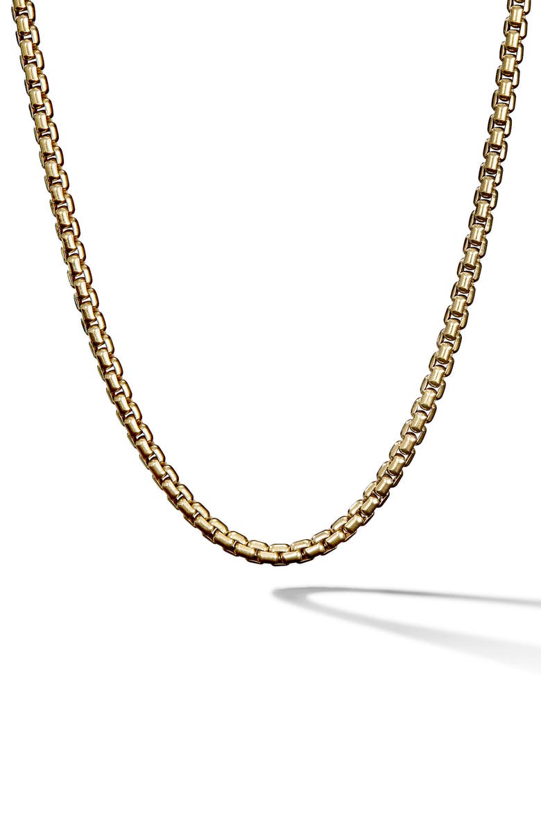 David Yurman Men's 18k Gold Box Chain Necklace, Main, color, Yellow Gold