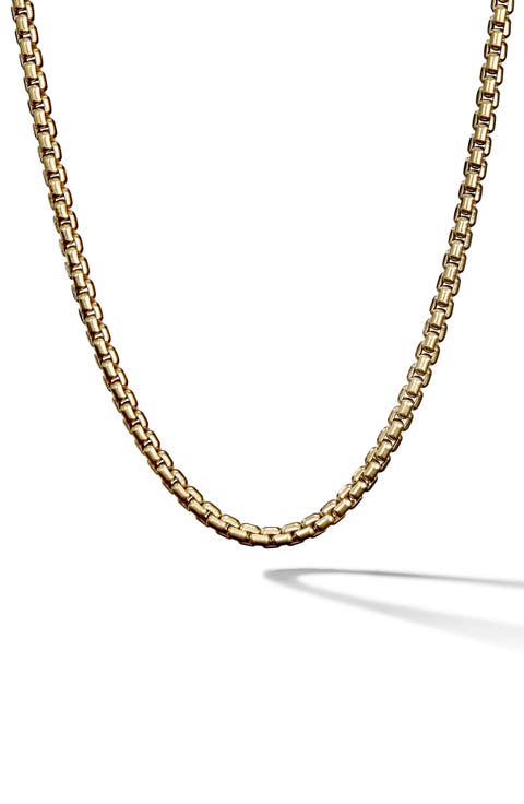 Men's 18k Gold Box Chain Necklace