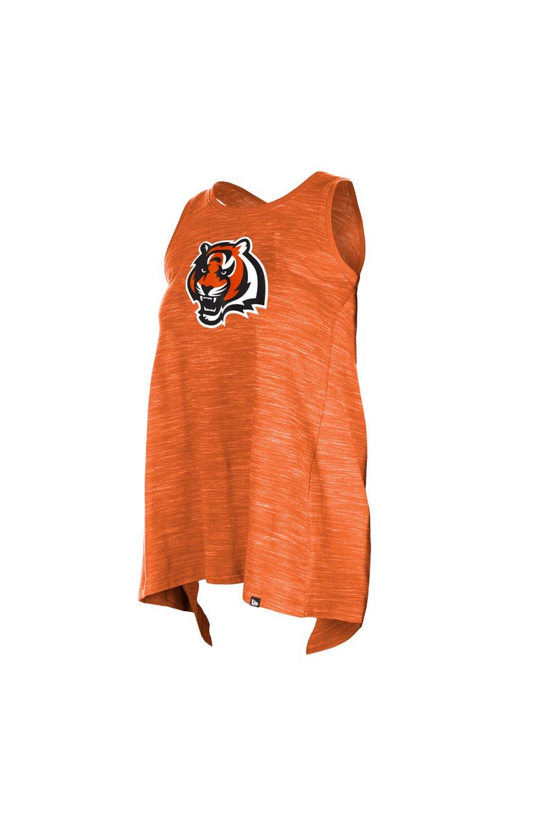 New Era Women's New Era Orange Cincinnati Bengals Plus Size Space Dye Active Tank Top, Alternate, color,
