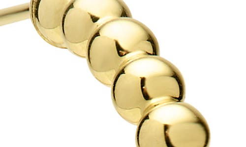Lagos 18k Gold Caviar Beaded Hoop Earrings In Gold