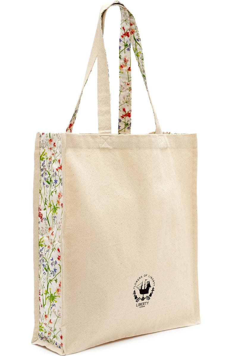 Flowers of Liberty Floral Print Canvas Tote, Main, color,