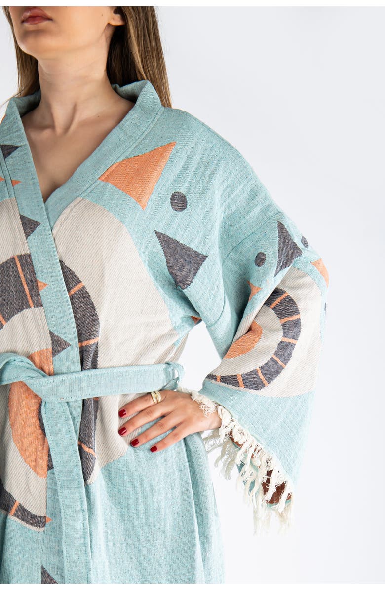 Forever & Always Shoes Ciela Handmade Cotton Boho Robe Cover-Up, Alternate, color, Light Blue