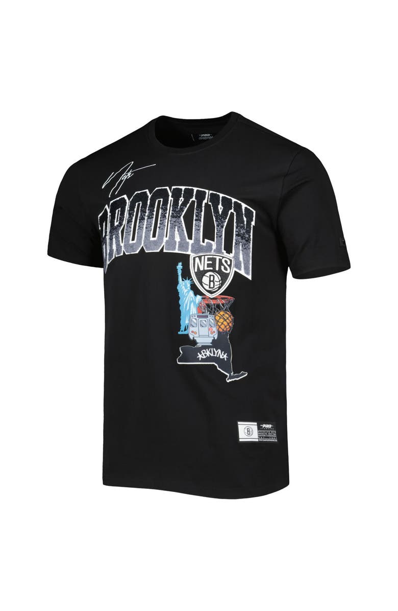 PRO STANDARD Men's Pro Standard Black Brooklyn Nets Hometown Chenille T-Shirt, Alternate, color, Black