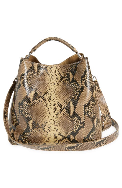 Dries Van Noten Python Print Leather Hobo Bag
