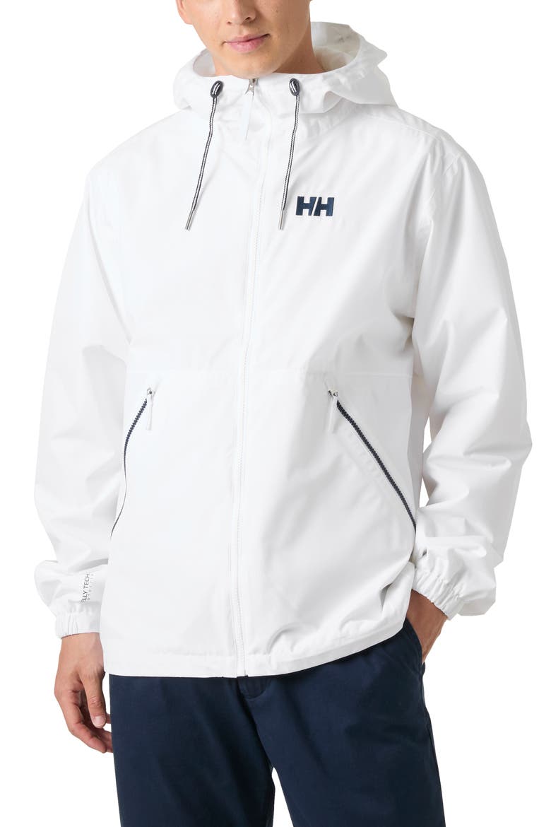 Sandoy Waterproof Rain Jacket, Main, color, WHITE