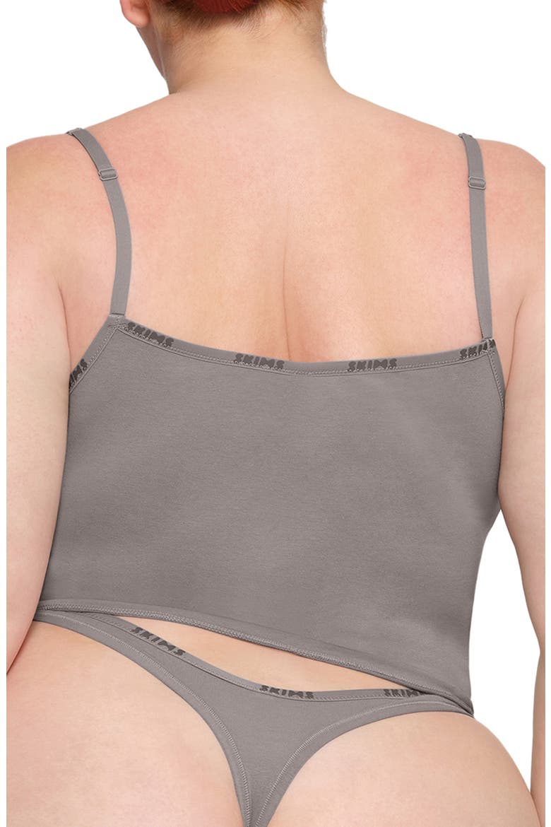 Stretch Cotton Logo Tank, Alternate, color, SMOKE