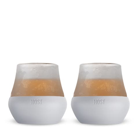 Glass FREEZE Tasting Cooling Cup Set of 2