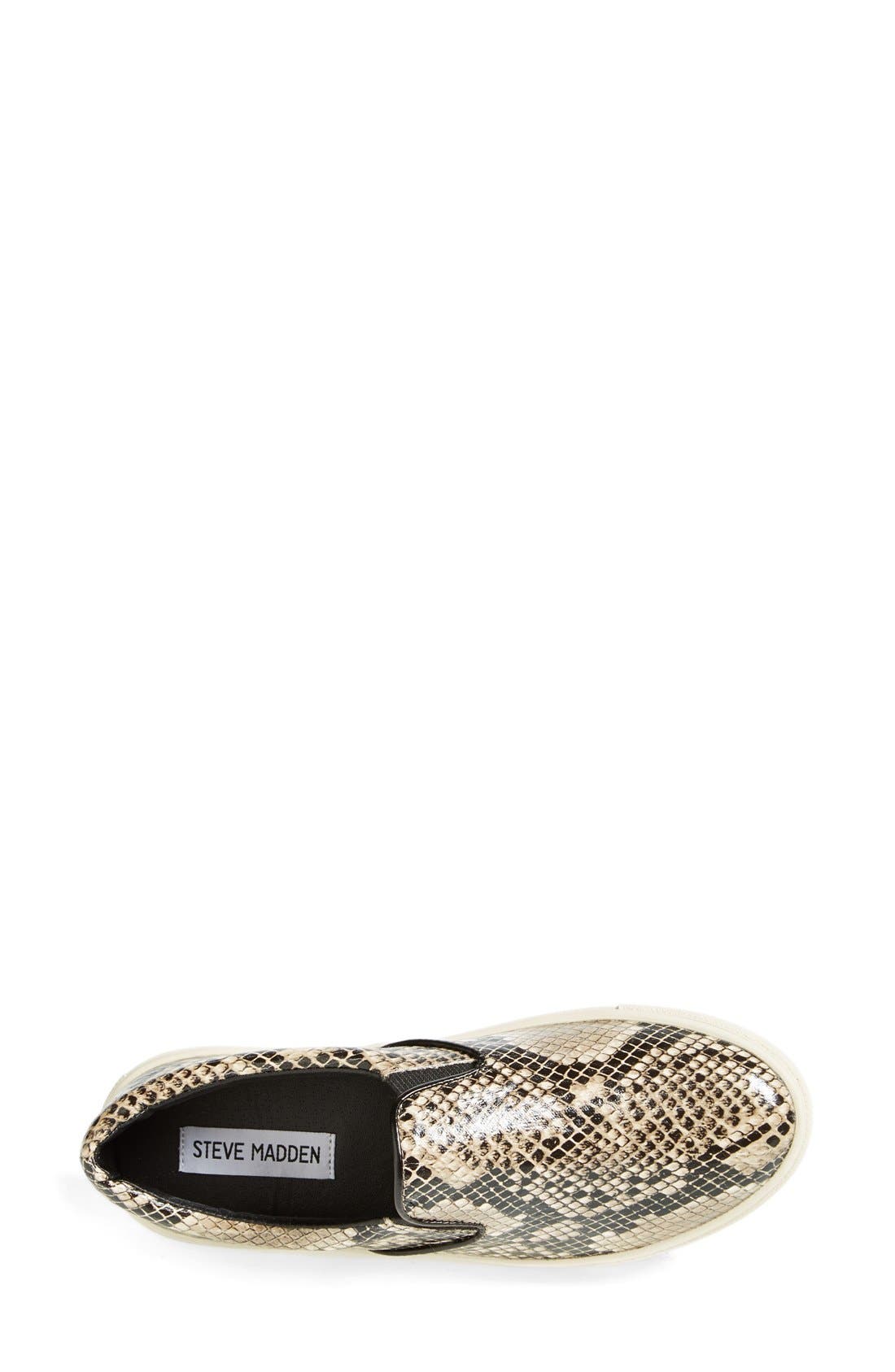 'Ecntrc-c' Snake-Embossed Slip-On Sneaker, Alternate, color, NATURAL SNAKE