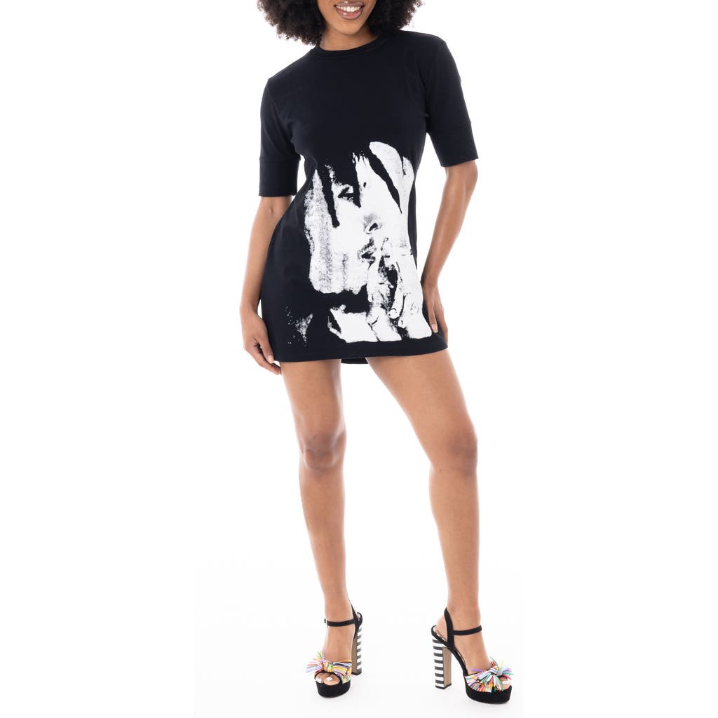 Dai Moda Bob '70s Minidress In Black
