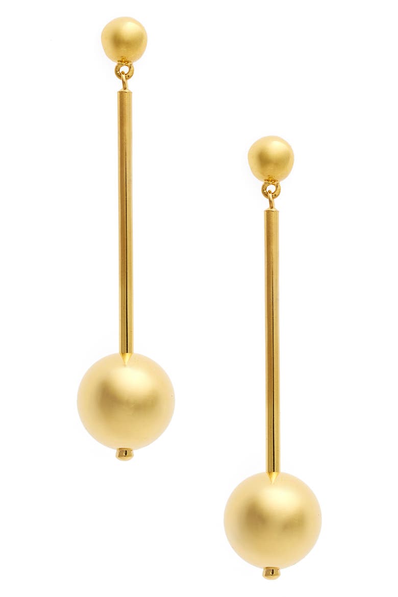 Suzanne Long Vermeil Drop Earrings, Main, color, GOLD