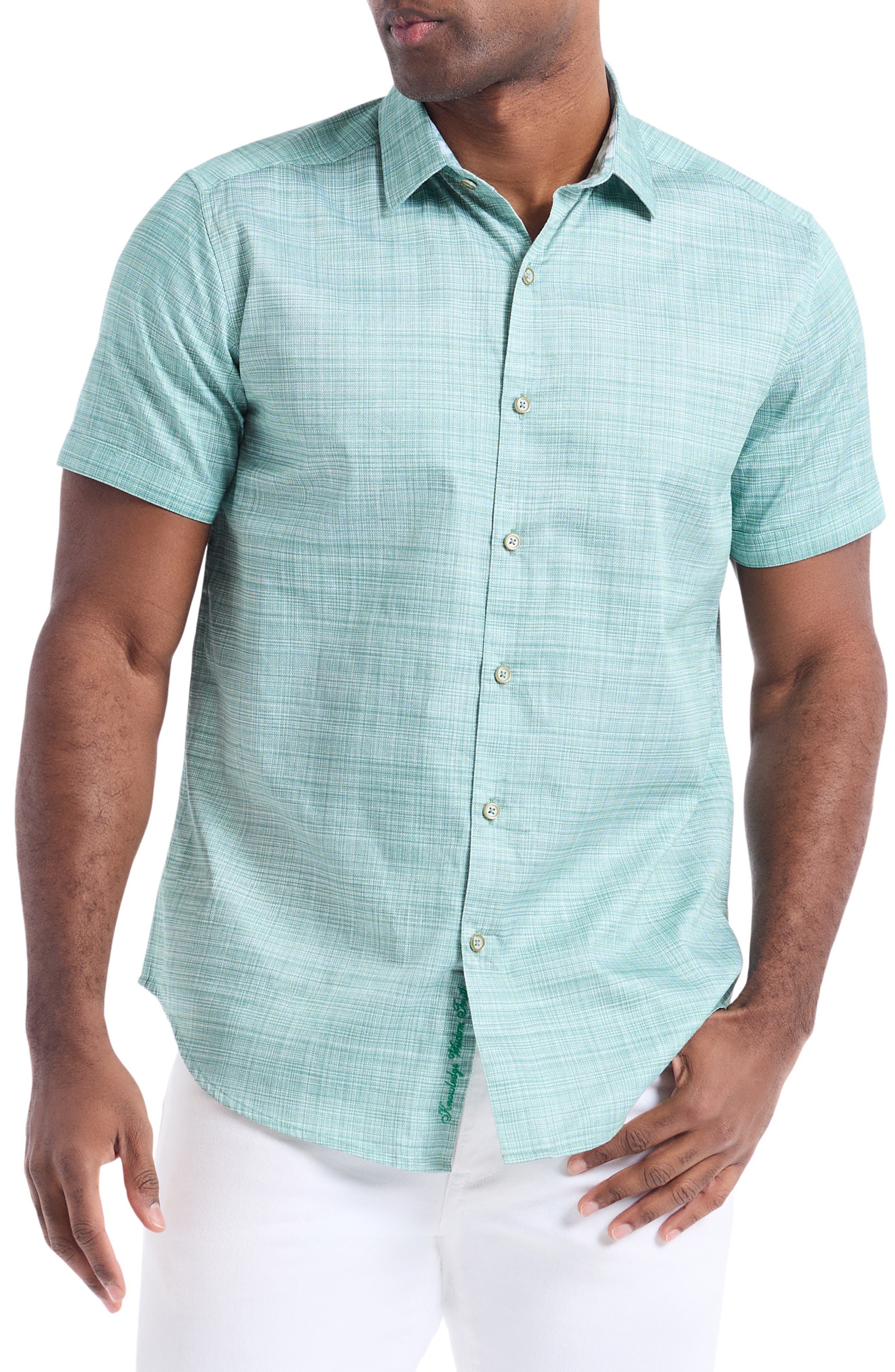 Robert Graham Roth Short Sleeve Cotton Button-Up Shirt