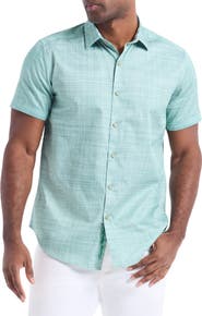 Robert Graham Roth Short Sleeve Cotton Button-Up Shirt