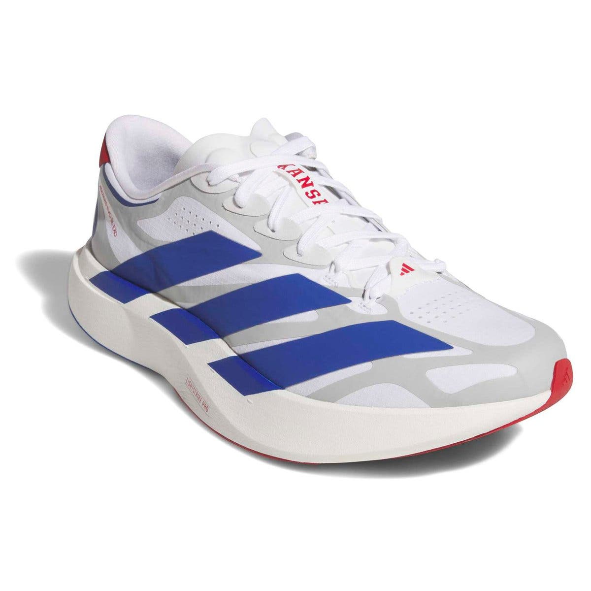 Unisex adidas  White Kansas Jayhawks Adizero EVO SL EXO Sneakers, Main, color, White