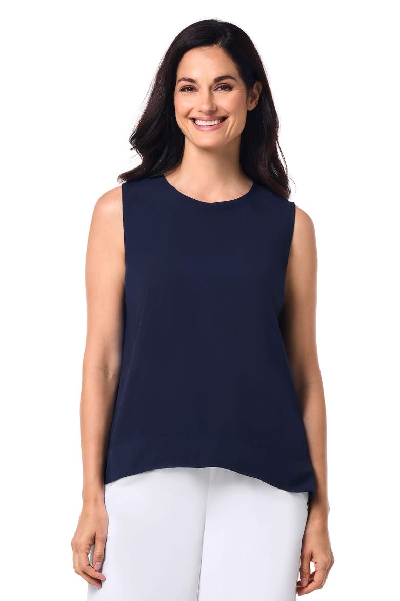 Women's St. Tropez Long Sleeve Top Tank, UPF 50+ Sun Protection, Main, color, Navy