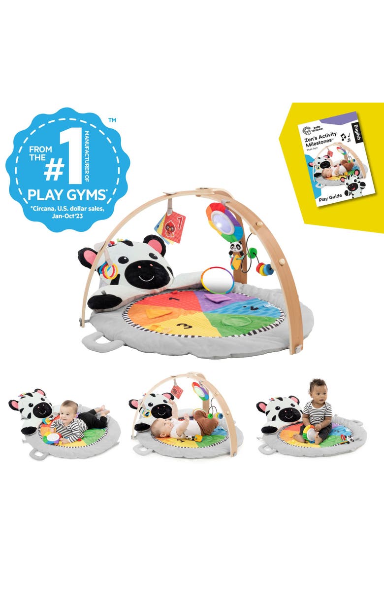 Baby Einstein Zen's Activity Milestones Plush Gym, Alternate, color, 