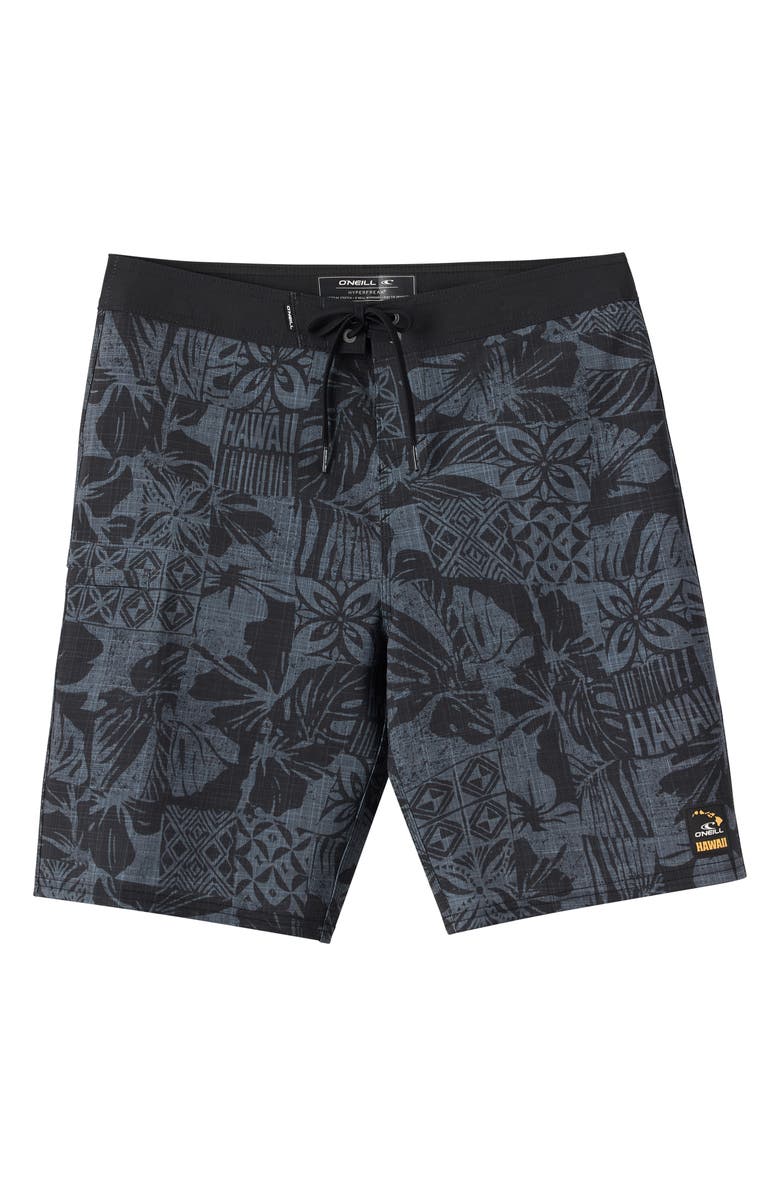 O'Neill Kids' Hyperfreak Heat Hawaii Swim Trunks, Main, color, 