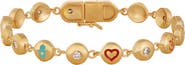 Karma and Luck Multi Symbol Charm Bracelet Gold Plated Celestial Blessings