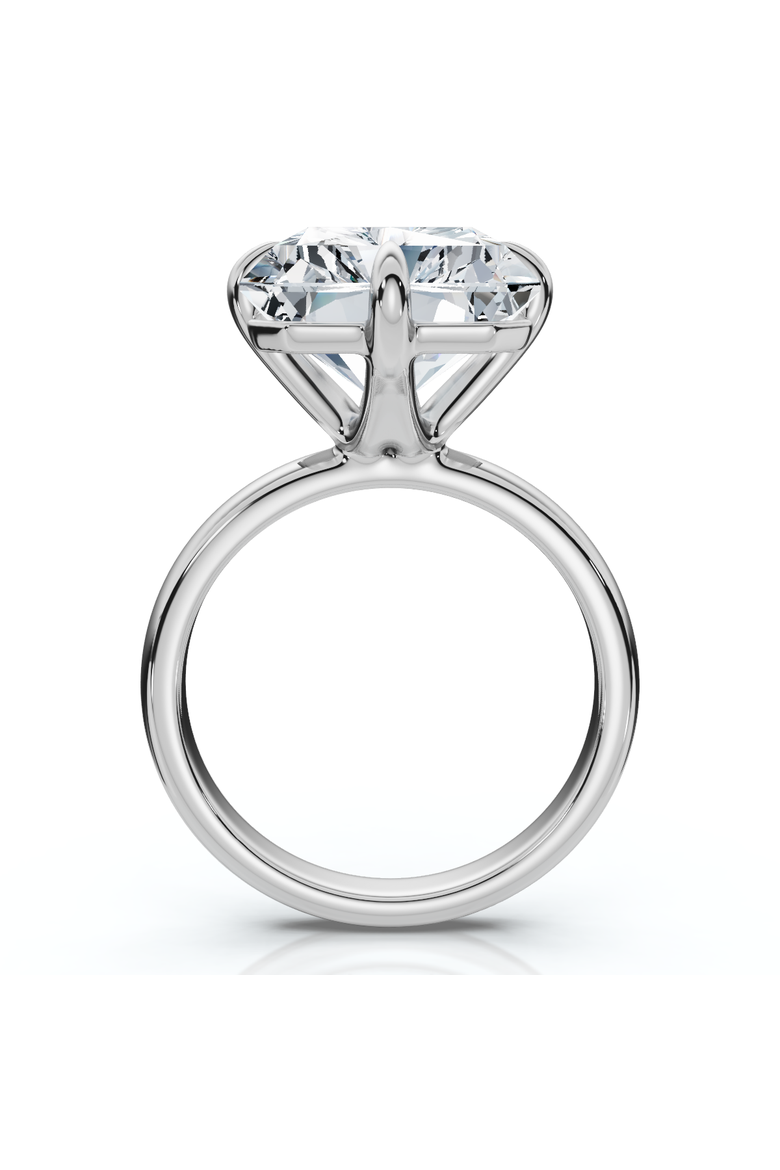 Certified 11Ct Radiant Diamond Solitaire Engagement Ring 14k Gold/Pt Lab Grown, Alternate, color, 14k White Gold