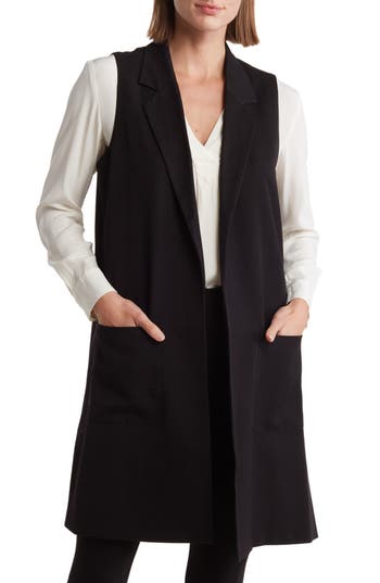 Dr2 By Daniel Rainn Classic Duster Vest In Black
