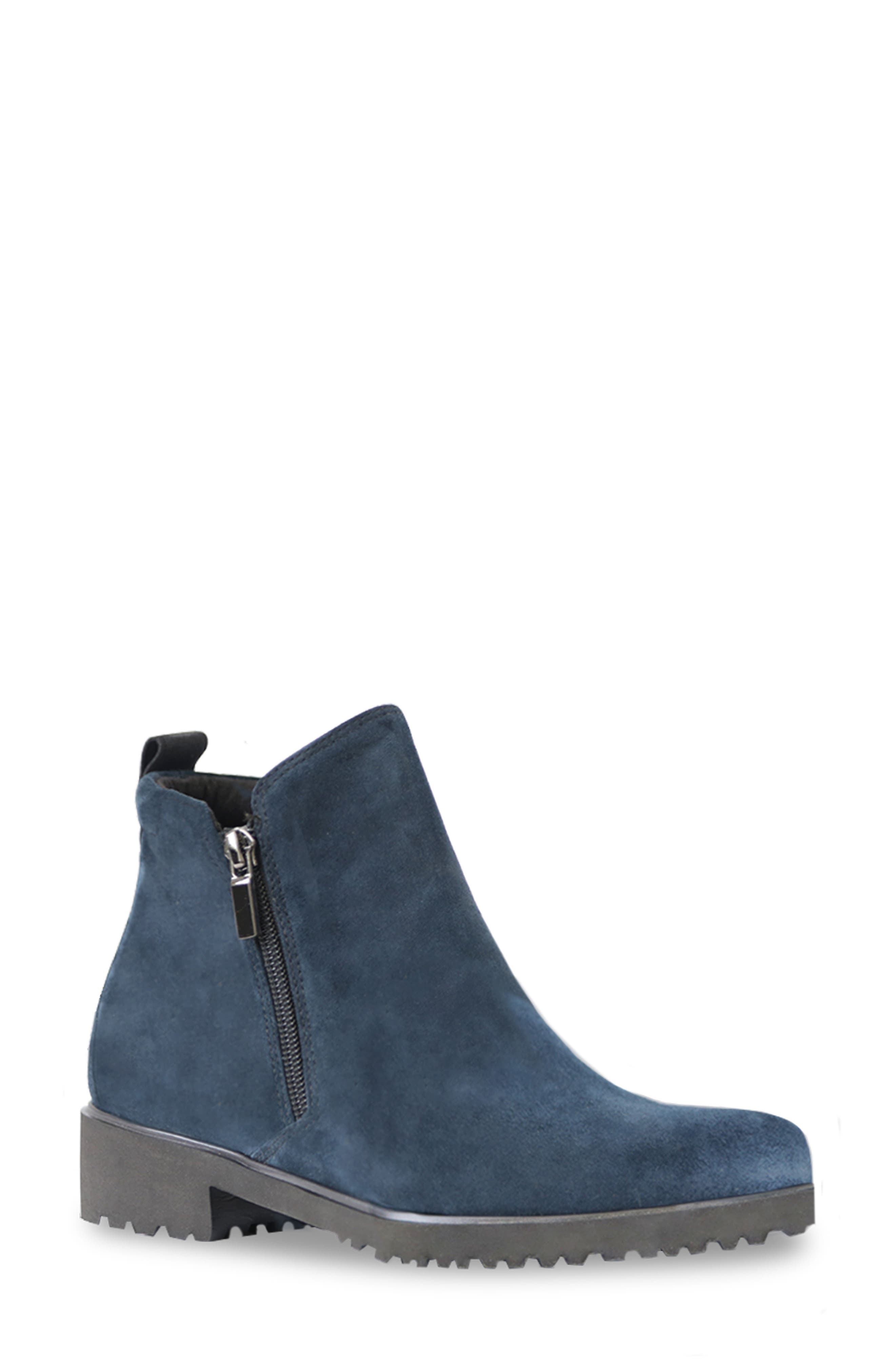 Rourke Water Resistant Bootie, Main, color, BLUE SUEDE