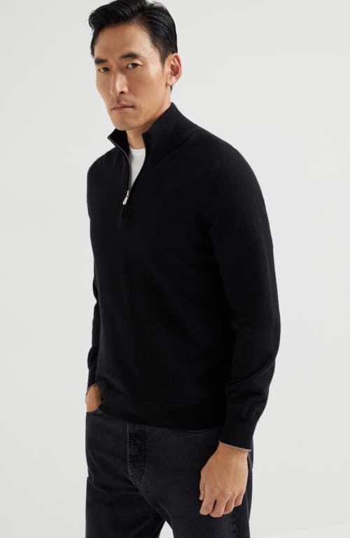 Brunello Cucinelli Long-sleeve Cashmere Jumper In Black