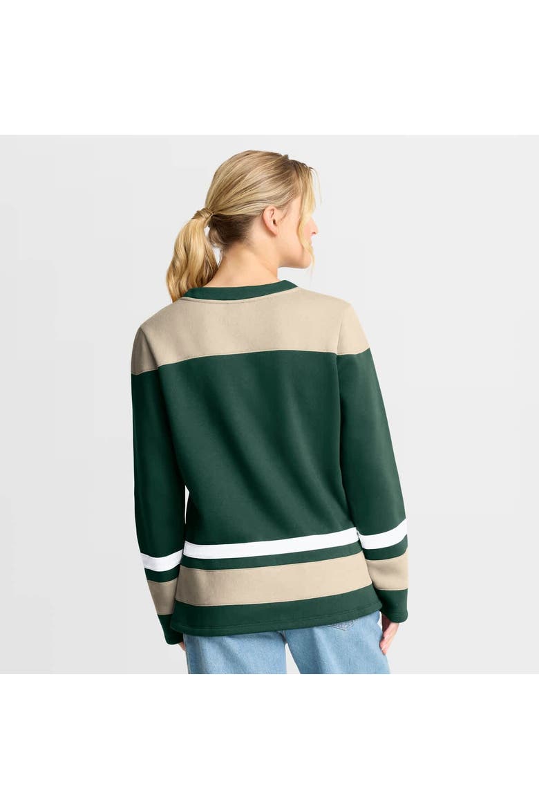 Women's Fanatics  Green Minnesota Wild Icing Long Sleeve Lace Up Sweatshirt, Alternate, color, Green