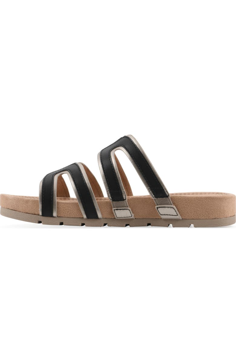 CLIFFS BY WHITE MOUNTAIN Tina Rose Slide Sandal, Alternate, color, Black/ Pale Gold