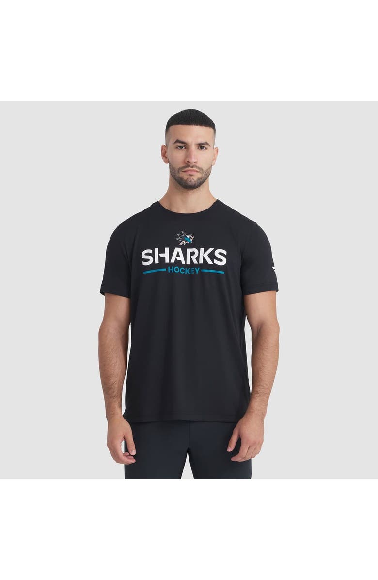 FANATICS Men
s Fanatics Black San Jose Sharks Authentic Pro Rink Tech T-Shirt, Main, color, Black